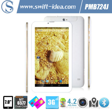 7 Inch Mtk6577 Dual Core WCDMA 2100 3G Dual SIM Top Ten Tablets (PMB724J)